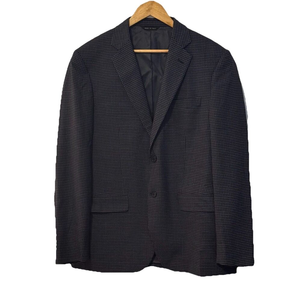 Maurizio Baldassari Barneys NY Blazer Reda Super 130s Made Italy Navy Check 42R